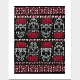 SKULLS UGLY SWEATER Posters and Art